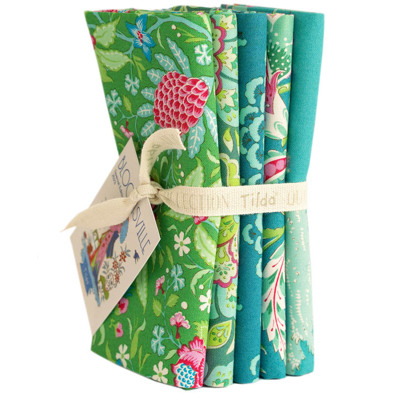 Fat Quarter Bundle Pine/Turquoise