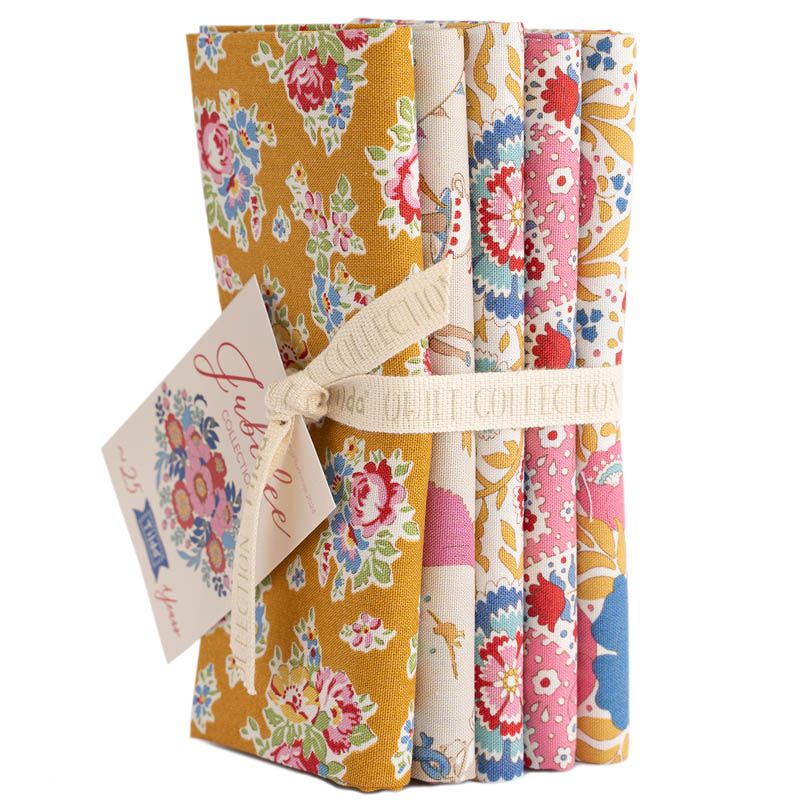 Fat Quarter Bundle Mustard/Pink