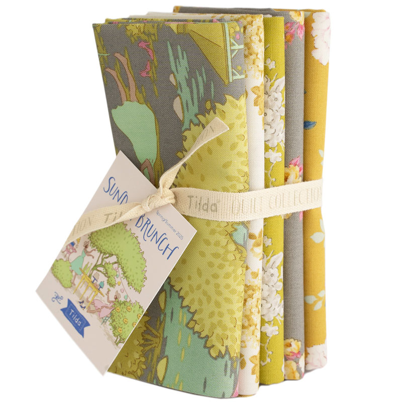 Fat Quarter Bundle Grey/Yellow
