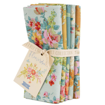 Fat Quarter Bundle Teal/Gold
