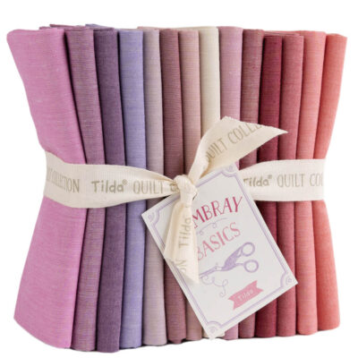 Fat Quarter Bundle Chambray Lilac/Red/Coral