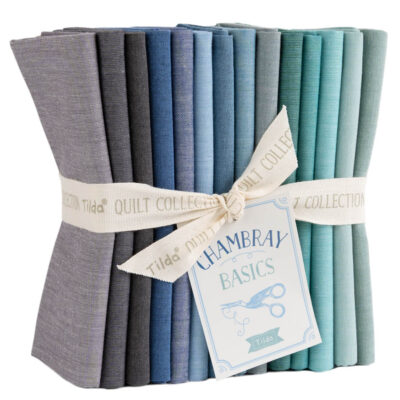 Fat Quarter Bundle Chambray Teal/Blue/Grey