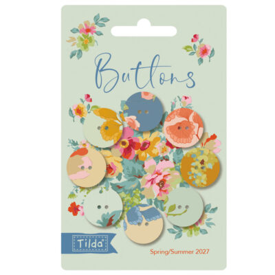 Buttons Flowerdance 18mm Blue/Gold