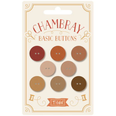 Chambray Buttons 0,63 in Rust/Terracotta/Brown