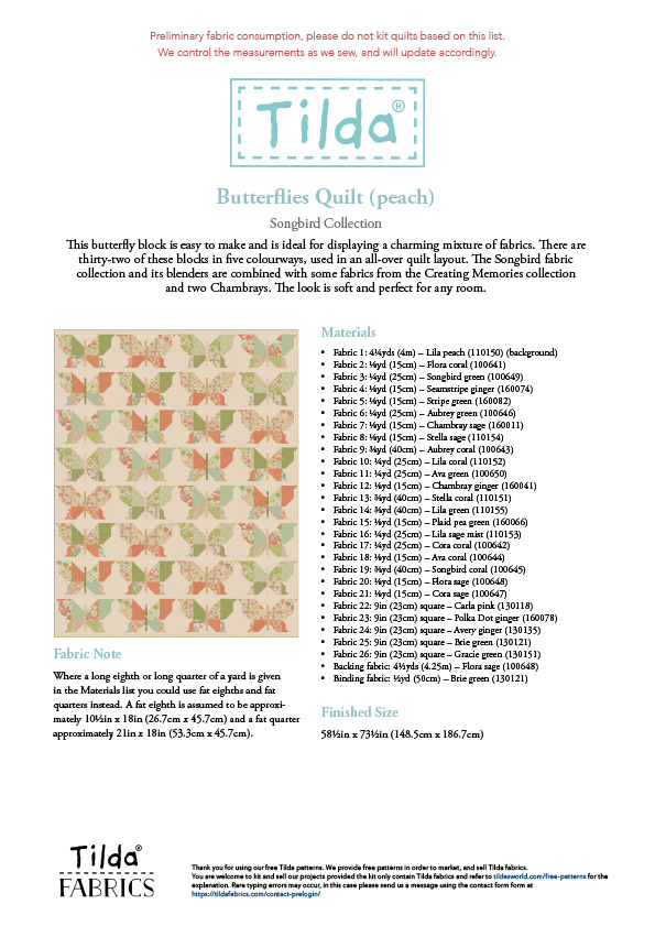 Materials-Butterflies-Quilt-Peach