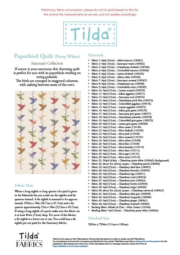 Materials-Paperbird-Quilt-Putty-White